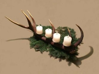 Deer antler advent wreath